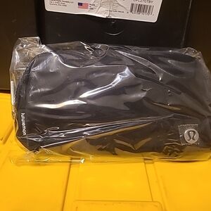 lululemon athletica Black Logo Zip Pouch